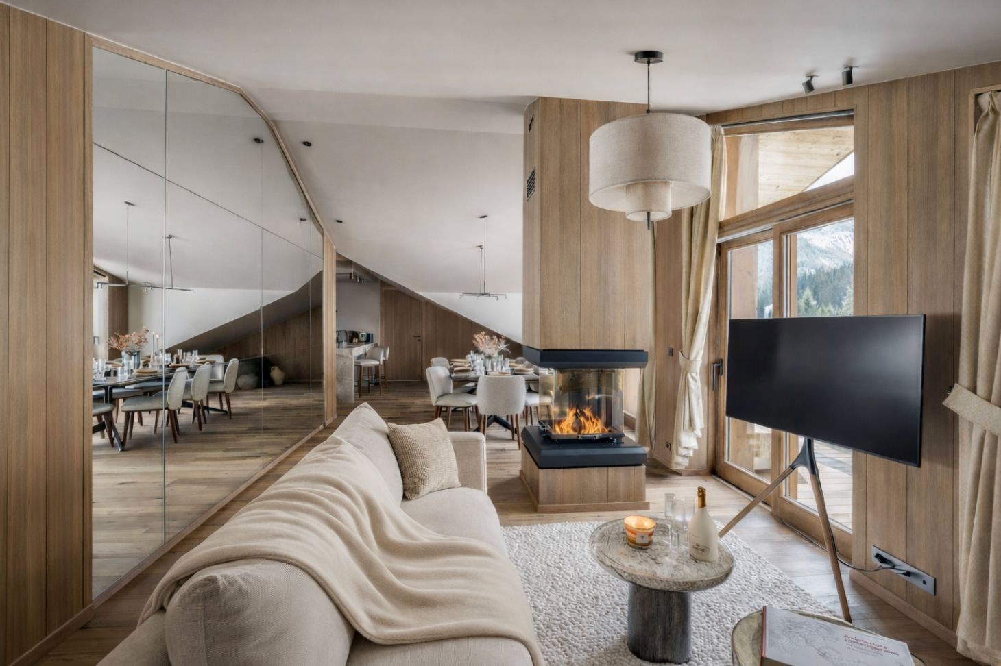 Penthouse en lisière de pistes à Courchevel