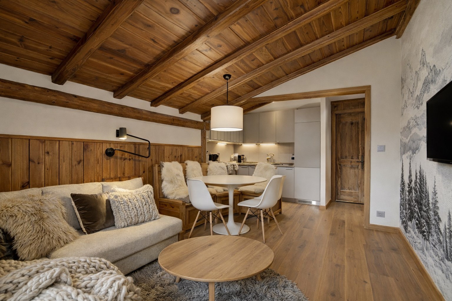 Appartement skis aux pieds, vue panoramique & héritage alpin