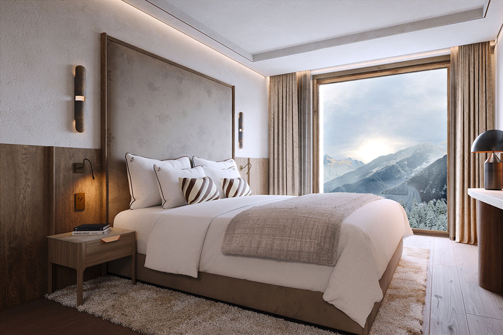 Un grand appartement en lisière de forêt alpine