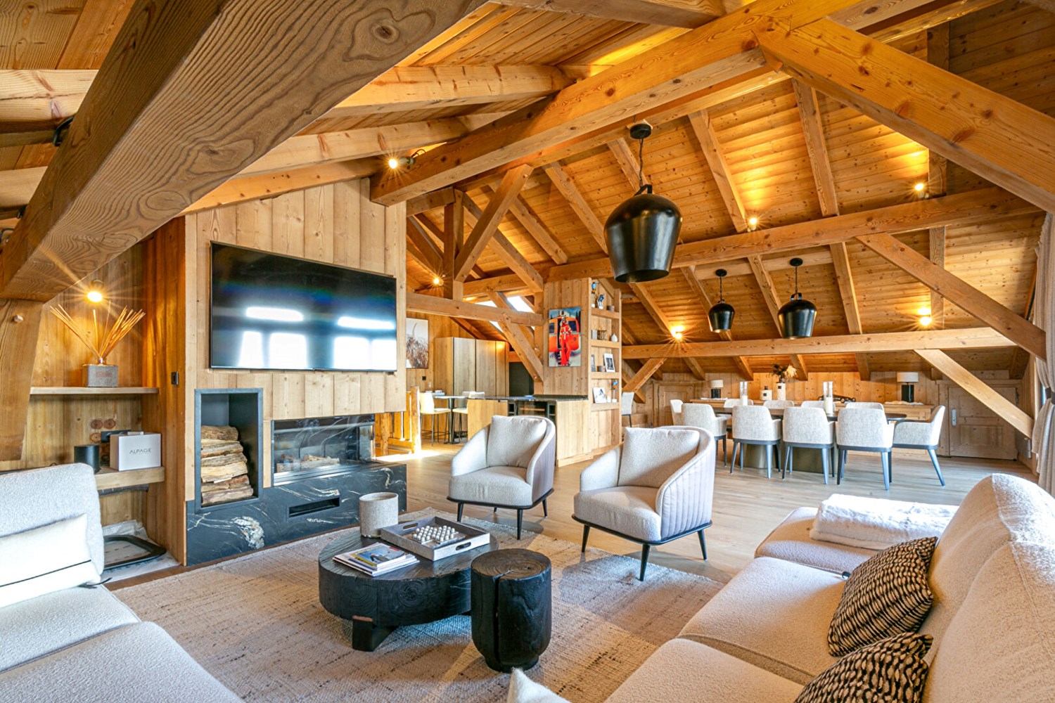 Demi-ferme avec arrivée skis aux pieds