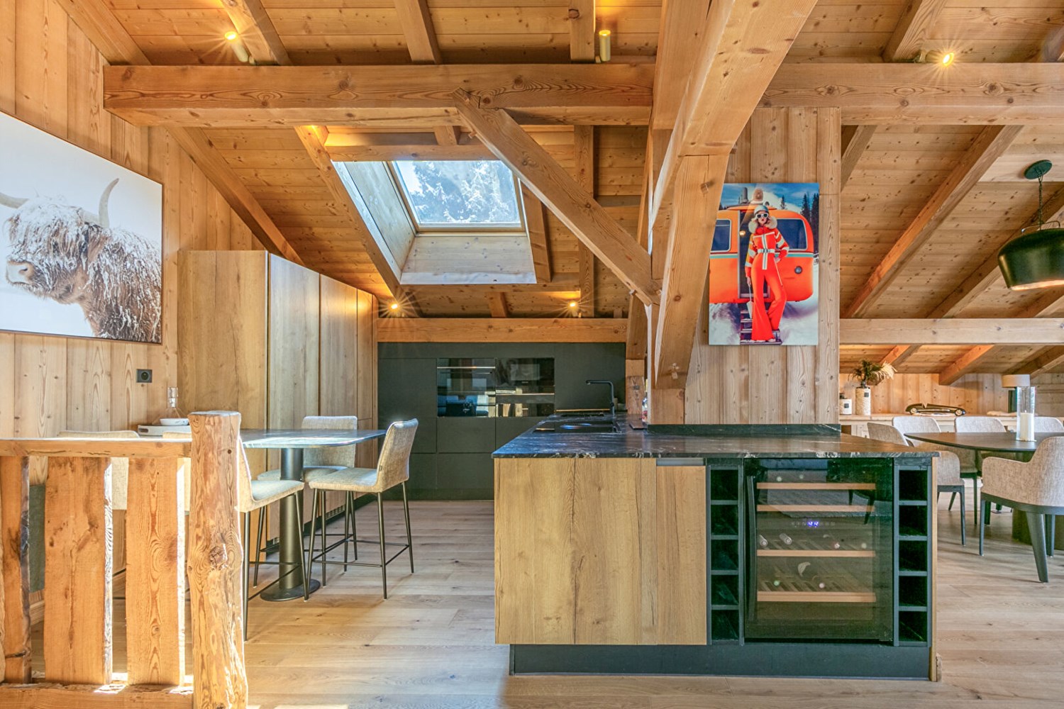 Demi-ferme avec arrivée skis aux pieds