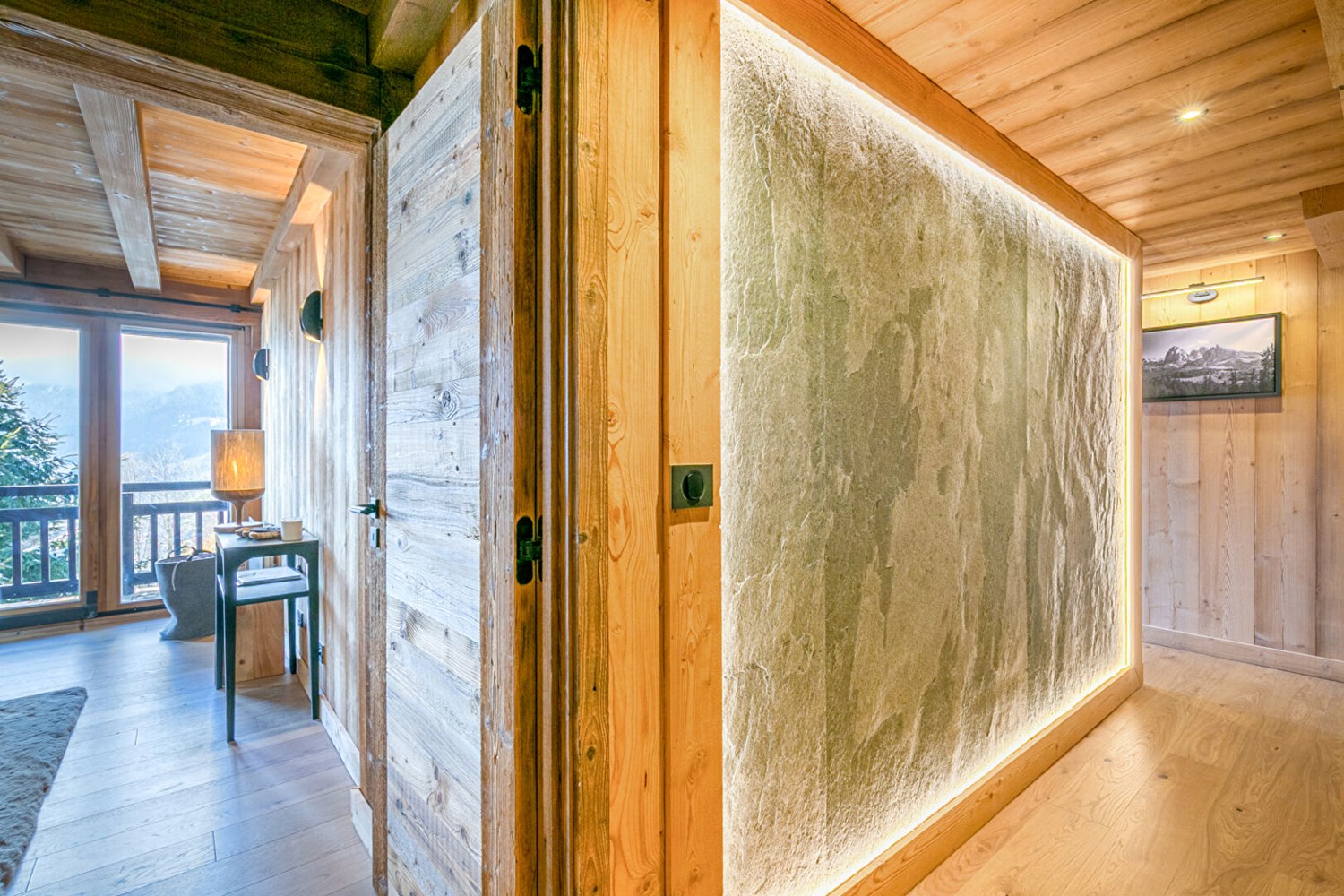 Demi-ferme avec arrivée skis aux pieds