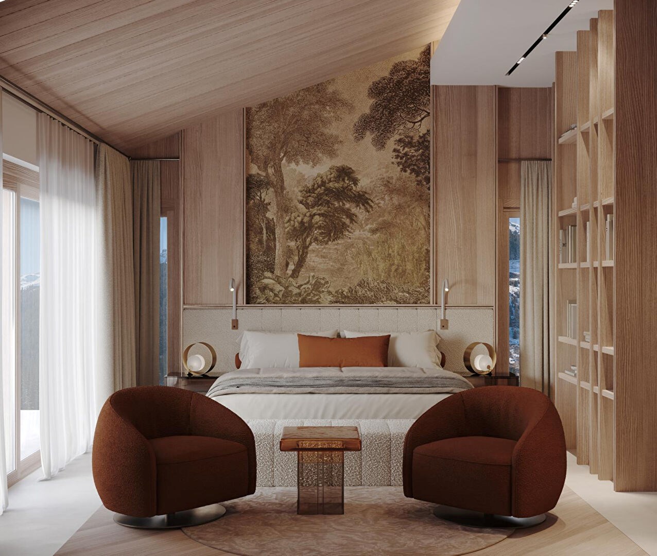 Hillside village chalet