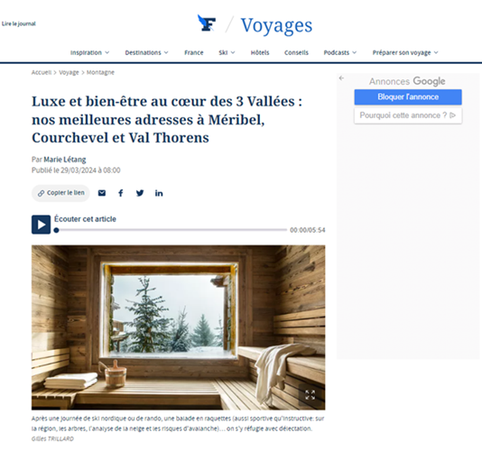 Le Figaro - VALLAT Antarès Méribel 