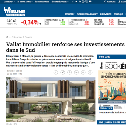 LA TRIBUNE - La Maison VALLAT renforce ses investissements dans le Sud